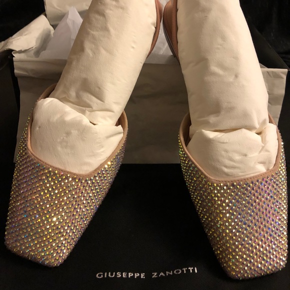 Zanotti Crystal Flats SPARKLE - Size 9 - Picture 1 of 15